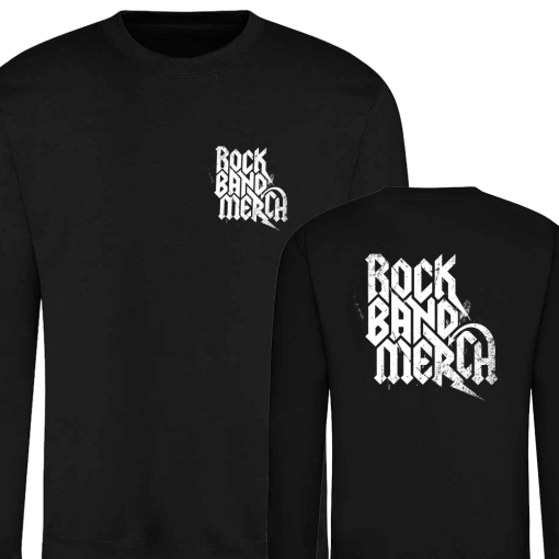 Jumper/ Top Printed With Your Band Logo / Artwork LEFT BREAST & BACK PRINT - Image 3