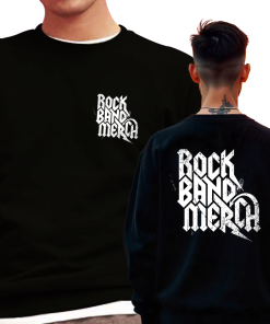 Jumper/ Top Printed With Your Band Logo / Artwork LEFT BREAST & BACK PRINT