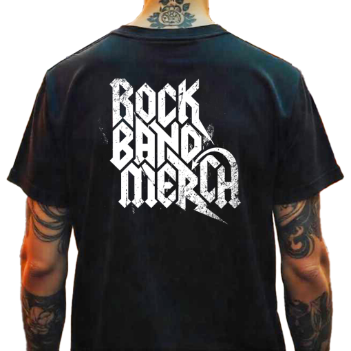 Band Merch Short Sleeved T-Shirt LEFT BREAST & BACK - Image 2