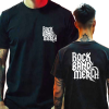 Band Merch Short Sleeved T-Shirt LEFT BREAST & BACK