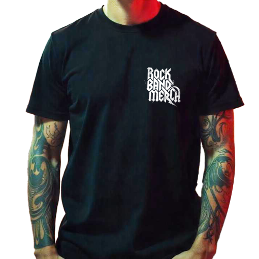 Band Merch Short Sleeved T-Shirt LEFT BREAST & BACK - Image 3
