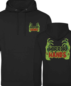 Alternative view of Hoodie Horror Hands Left Breast & Back Print