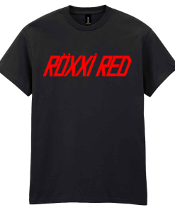 Alternative view of Short Sleeved Black T-Shirt Roxxi Red Red Logo