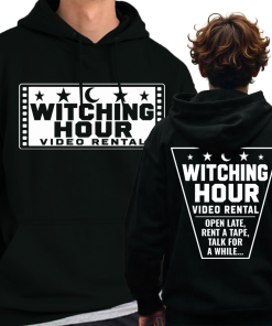 Witching Hour Video Rental Hoodie Front & Back Print Design 1
